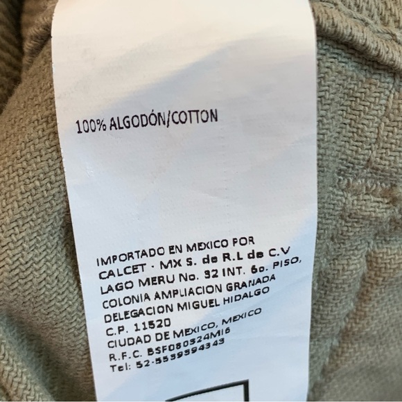 GEF France Jeans Womens 12 Green Brown 100% Cotton Wide Leg High Rise Fall New - Picture 5 of 7